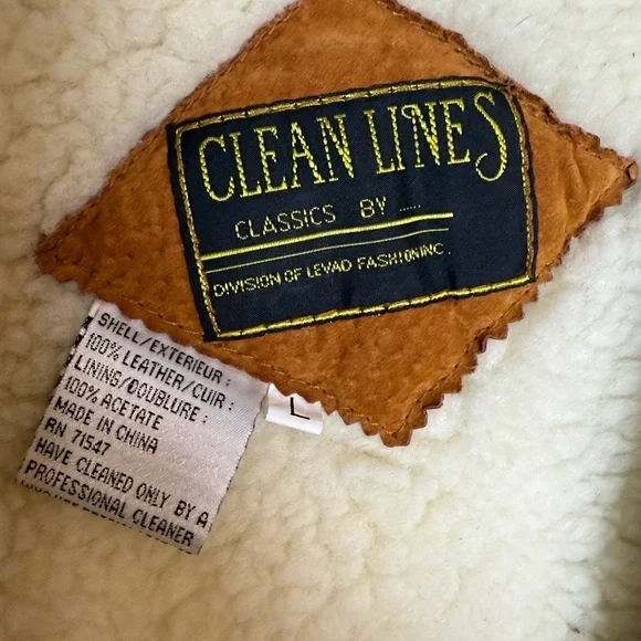 Clean Lines Suede Faux Shearling Vest Brown L Classic - Picture 9 of 10